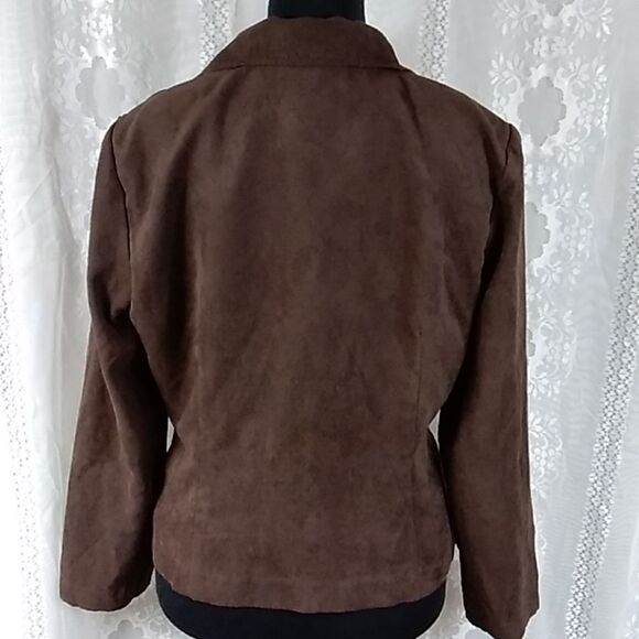 STUDIO I WOMEN'S JACKET BLAZER BROWN SIZE 14 - Picture 7 of 12